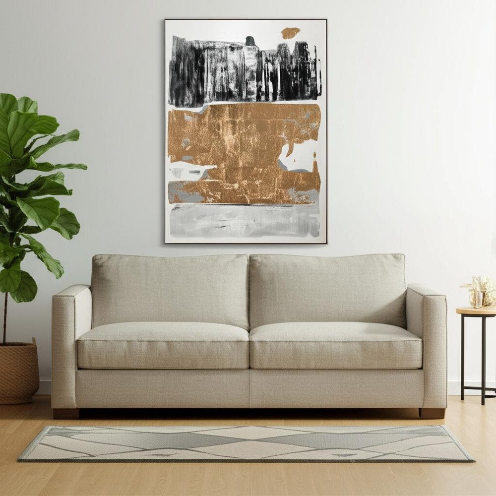 Allurement Hand Painted Black Floater Frame Wall Art — view 7