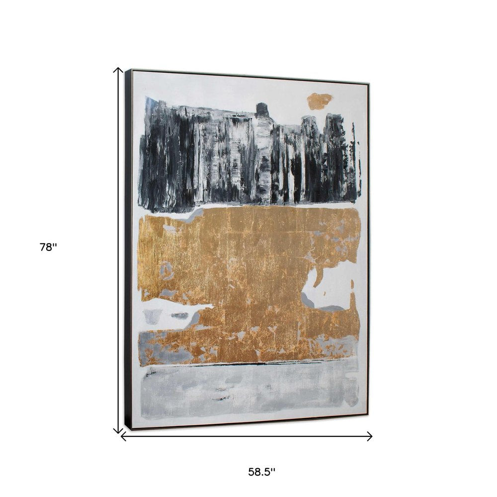Allurement Hand Painted Black Floater Frame Wall Art HomeRoots