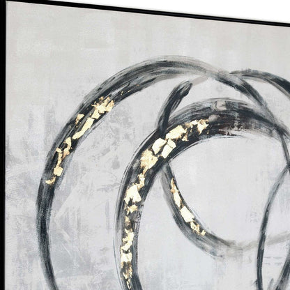 Circulo Hand Painted Black Floater Frame Wall Art HomeRoots