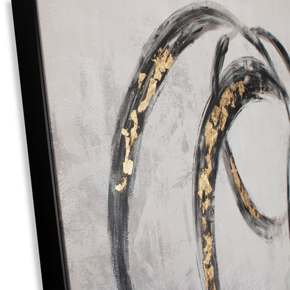 Circulo Hand Painted Black Floater Frame Wall Art HomeRoots