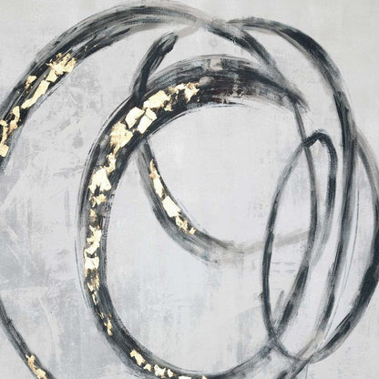 Circulo Hand Painted Black Floater Frame Wall Art HomeRoots