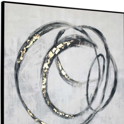 Circulo Hand Painted Black Floater Frame Wall Art HomeRoots