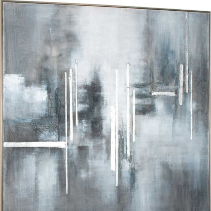 Royal Skies Hand Painted Silver Floater Frame Wall Art HomeRoots