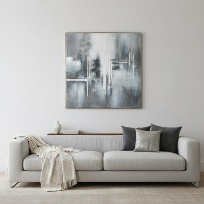 Royal Skies Hand Painted Silver Floater Frame Wall Art HomeRoots
