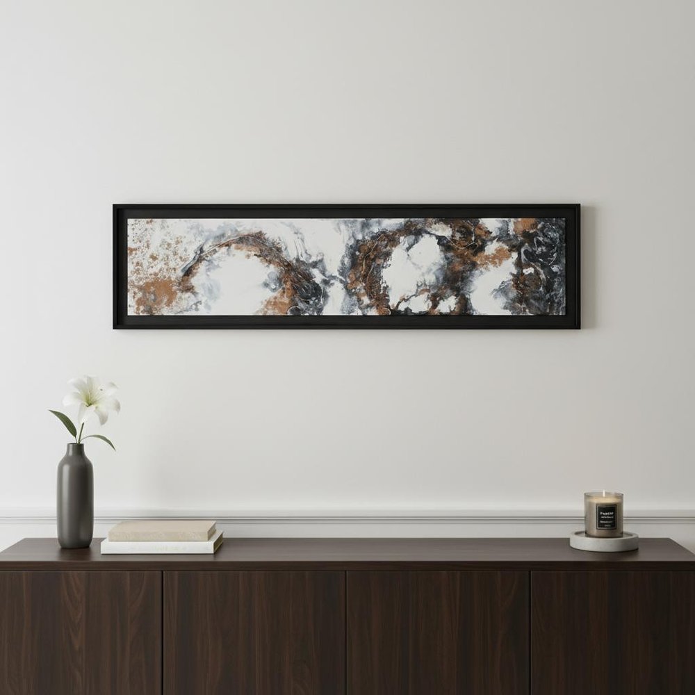 Divergent Hand Painted Black Floater Frame Wall Art HomeRoots