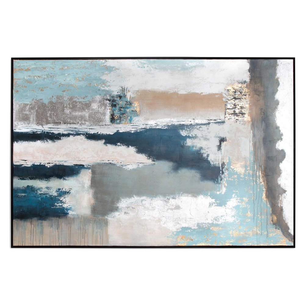 Exhilaration Hand Painted Black Floater Frame Wall Art HomeRoots