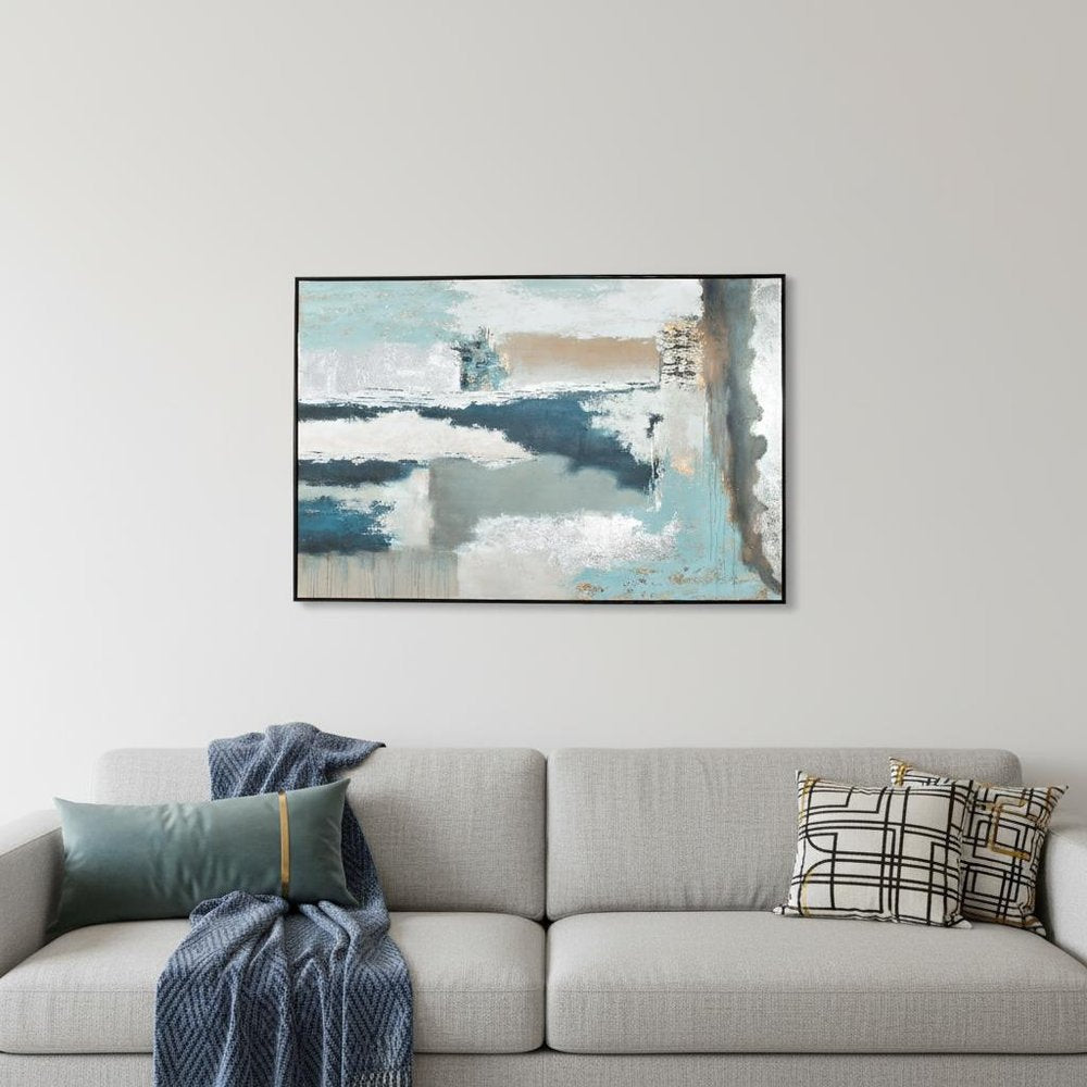 Exhilaration Hand Painted Black Floater Frame Wall Art — view 7
