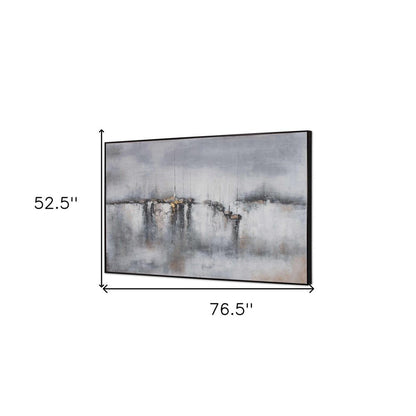 Hushed Breeze Hand Painted Black Floater Frame Wall Art HomeRoots