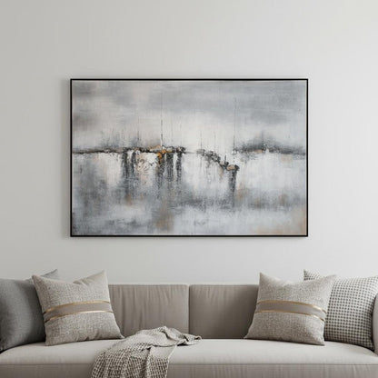 Hushed Breeze Hand Painted Black Floater Frame Wall Art HomeRoots