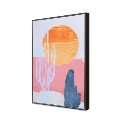 Wild Badlands Hand Painted Black Floater Frame Wall Art HomeRoots