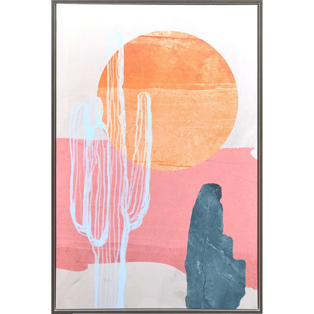 Wild Badlands Hand Painted Black Floater Frame Wall Art — view 2