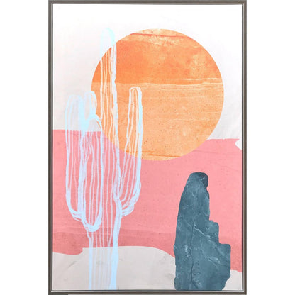 Wild Badlands Hand Painted Black Floater Frame Wall Art HomeRoots