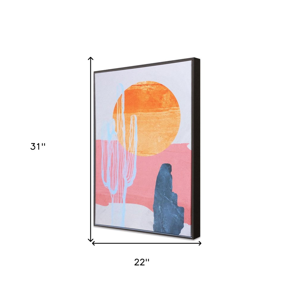 Wild Badlands Hand Painted Black Floater Frame Wall Art — view 3