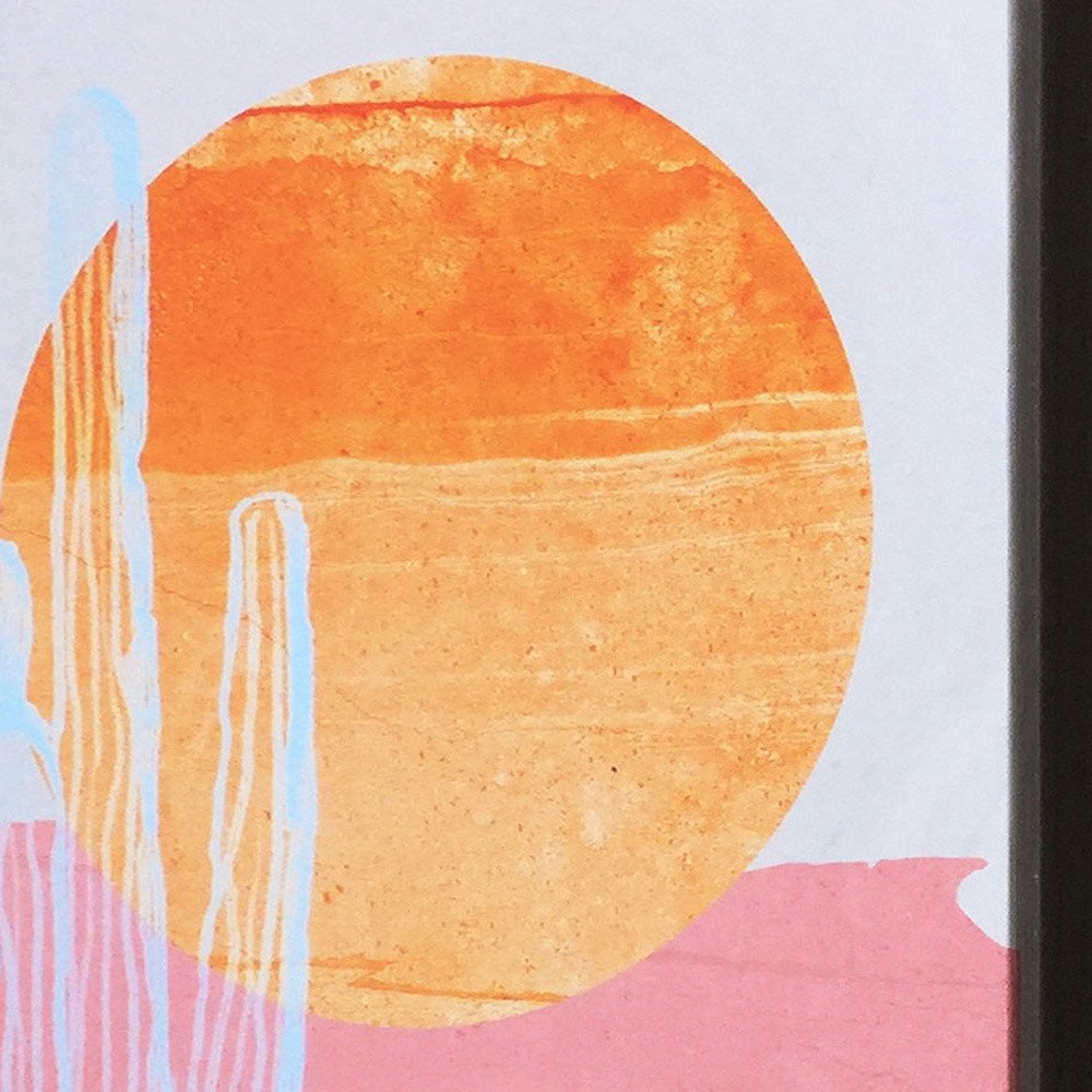 Wild Badlands Hand Painted Black Floater Frame Wall Art — view 4