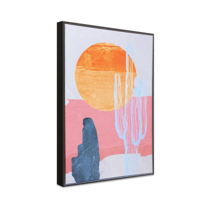 Wild Badlands Hand Painted Black Floater Frame Wall Art HomeRoots