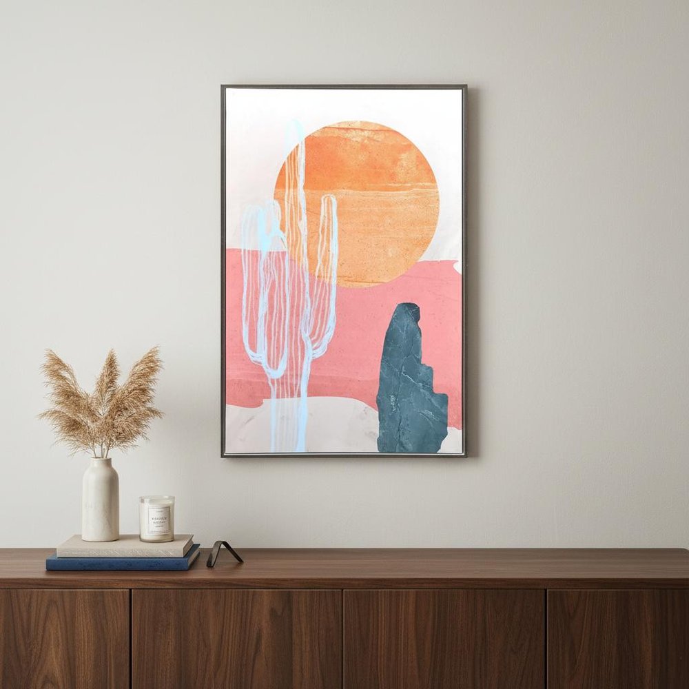 Wild Badlands Hand Painted Black Floater Frame Wall Art — view 6