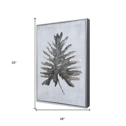 Silver Jungle I Hand Painted Silver Floater Frame Wall Art HomeRoots