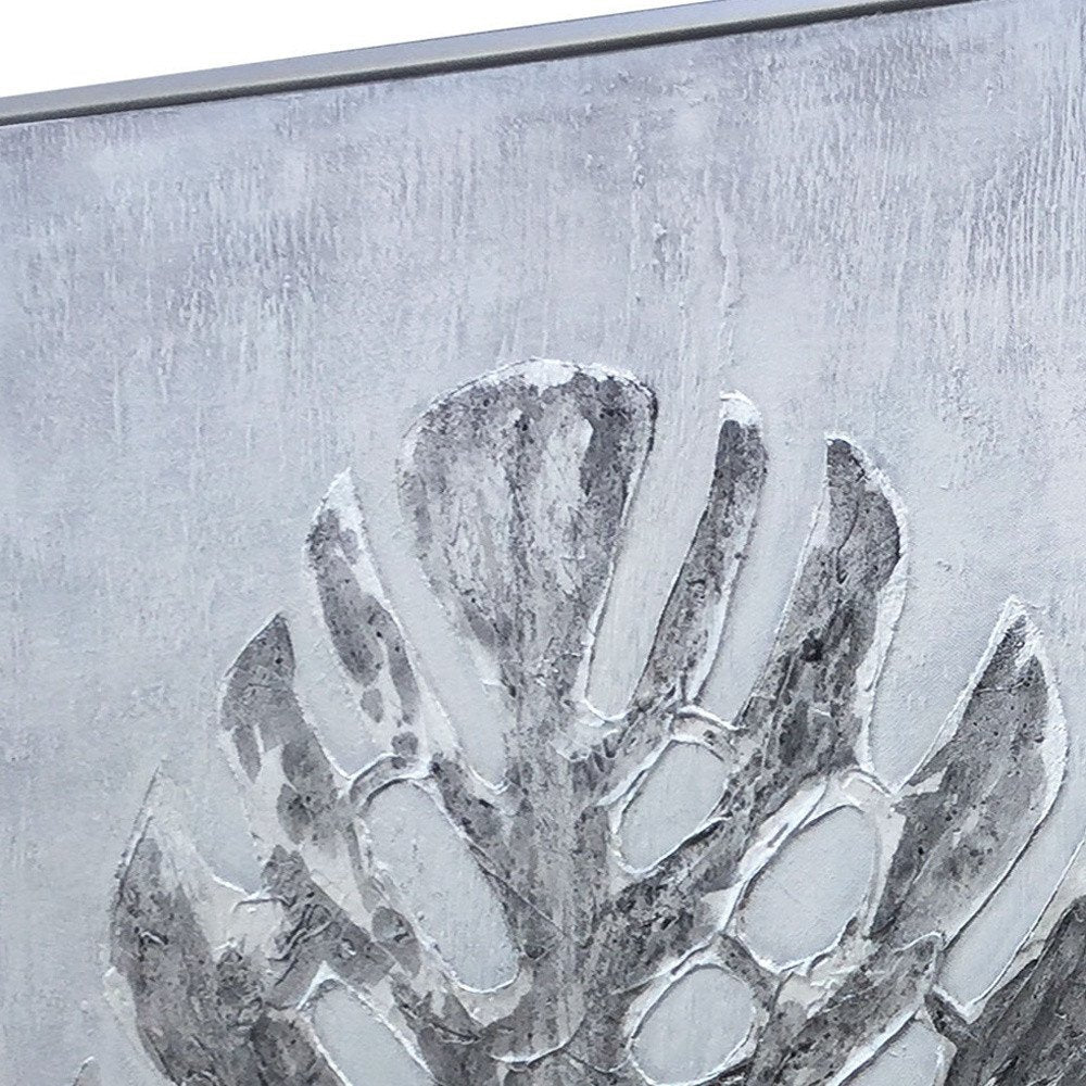 Silver Jungle II Hand Painted Silver Floater Frame Wall Art — view 3