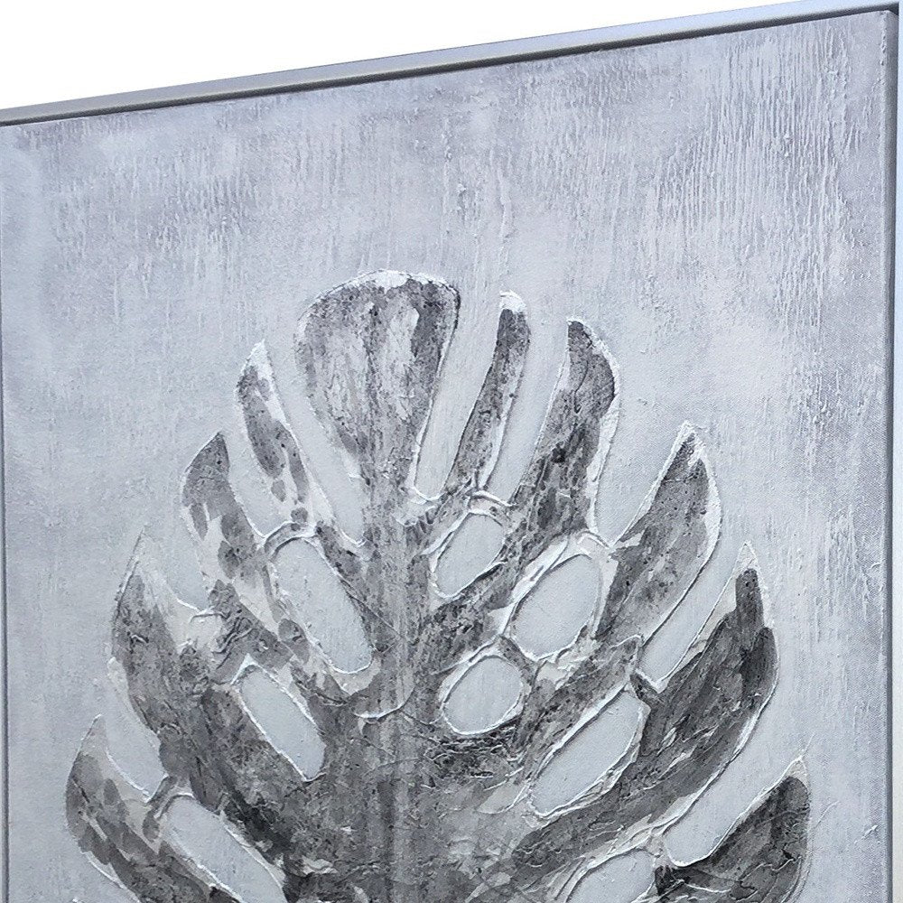 Silver Jungle II Hand Painted Silver Floater Frame Wall Art — view 4