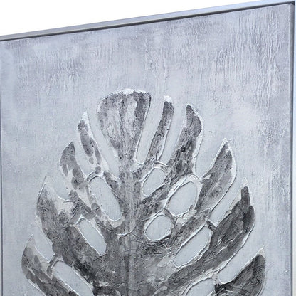 Silver Jungle II Hand Painted Silver Floater Frame Wall Art HomeRoots