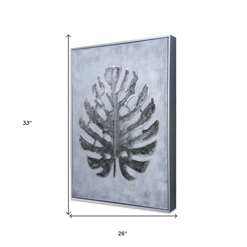 Silver Jungle II Hand Painted Silver Floater Frame Wall Art — view 5
