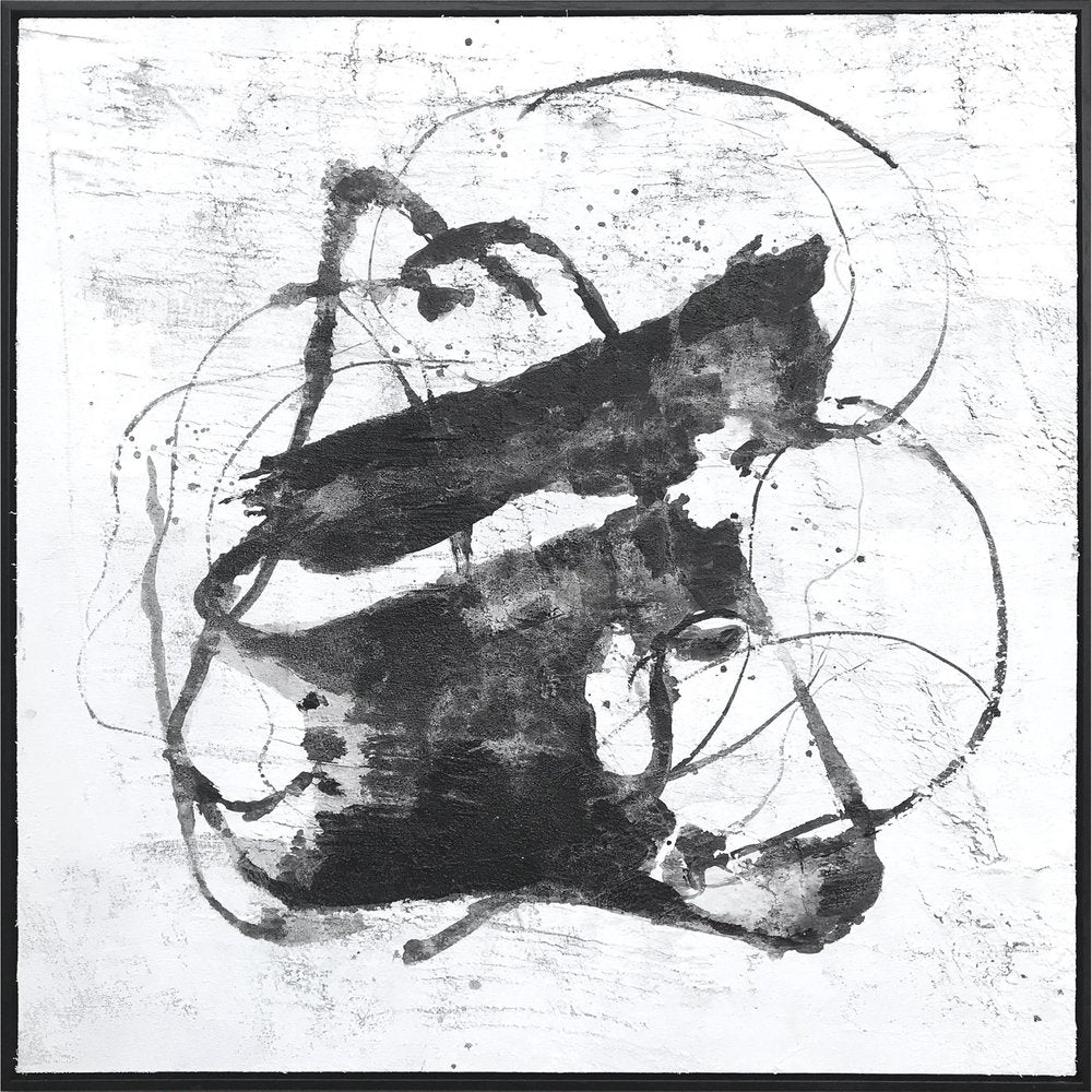 Abyss I Hand Painted Black Floater Frame Wall Art — view 2