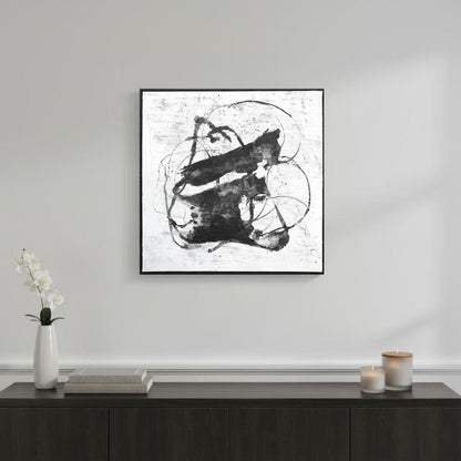Abyss I Hand Painted Black Floater Frame Wall Art HomeRoots