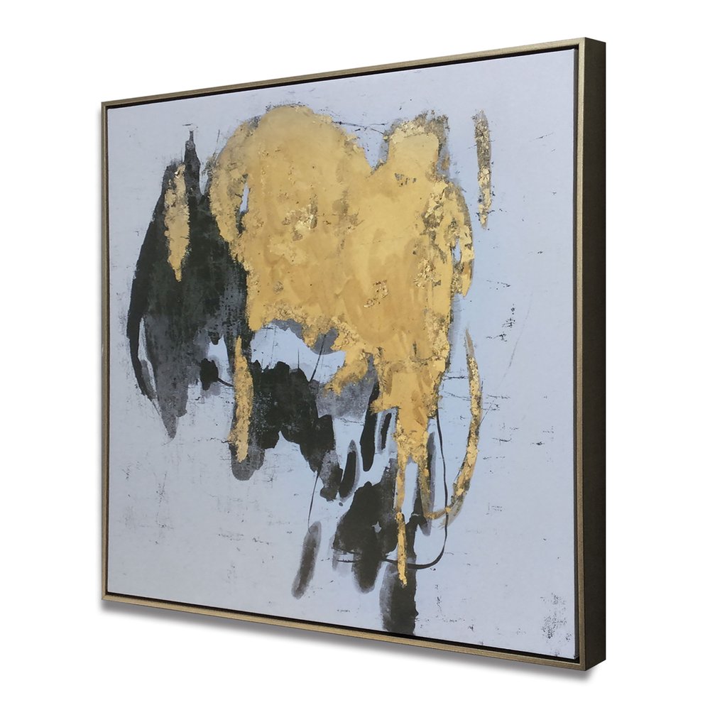 Illustrious Hand Painted Black Floater Frame Wall Art — view 1