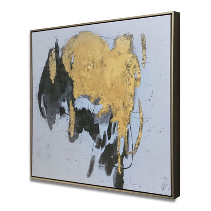 Illustrious Hand Painted Black Floater Frame Wall Art HomeRoots