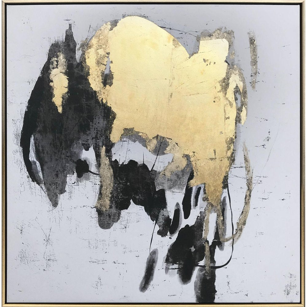 Illustrious Hand Painted Black Floater Frame Wall Art — view 2