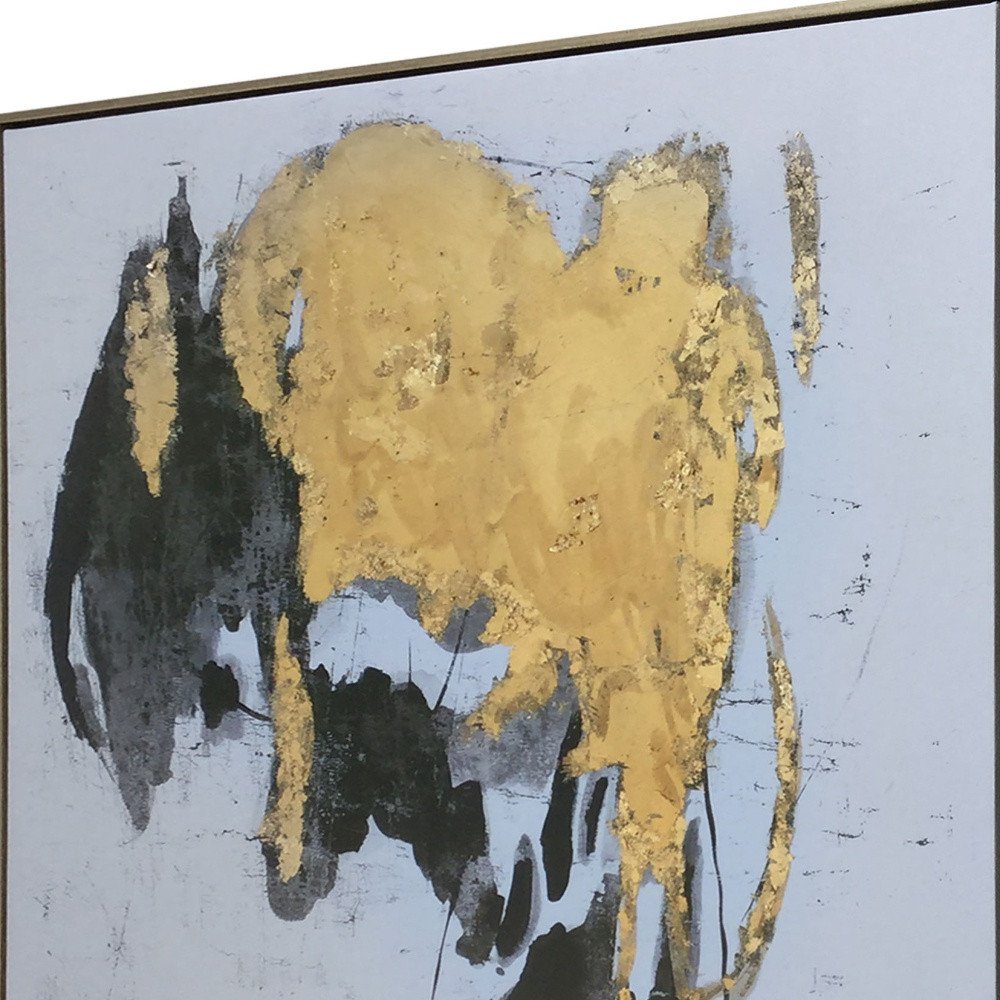 Illustrious Hand Painted Black Floater Frame Wall Art — view 4
