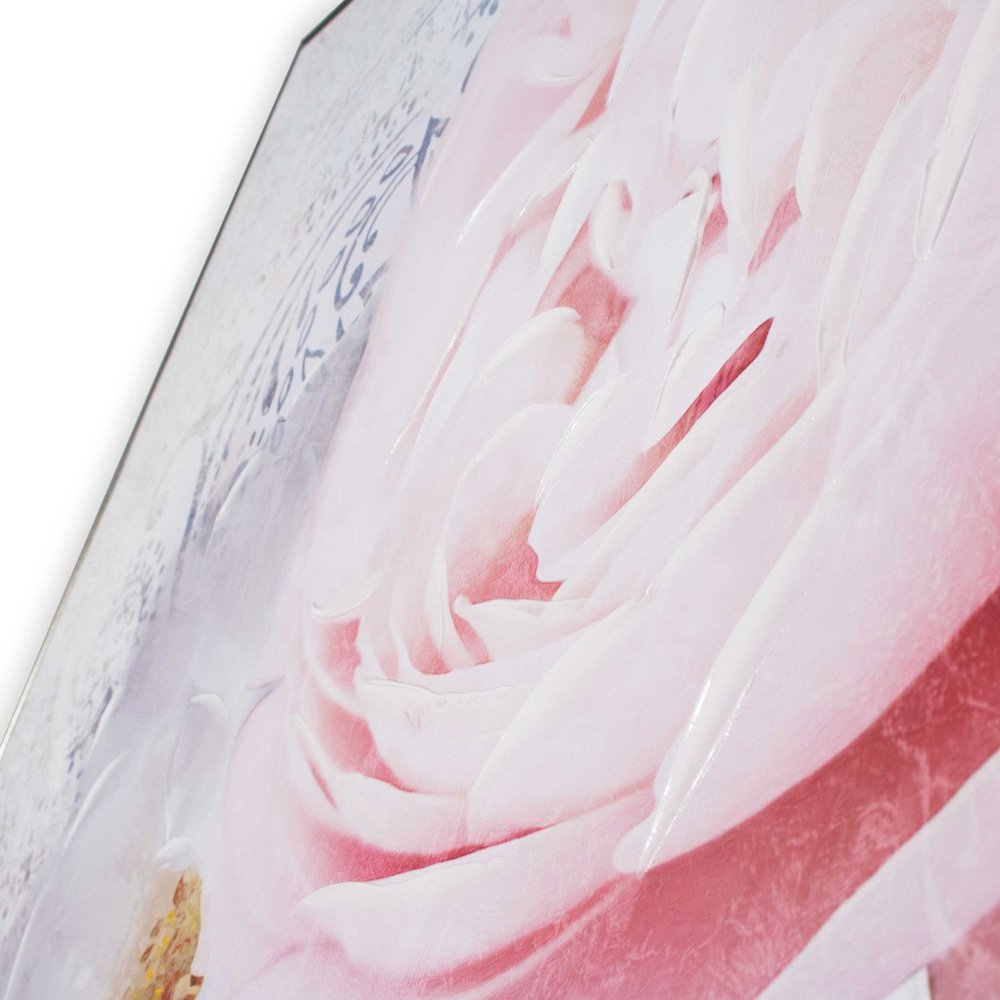 Perfect Peonies Hand Painted Black Floater Frame Wall Art HomeRoots