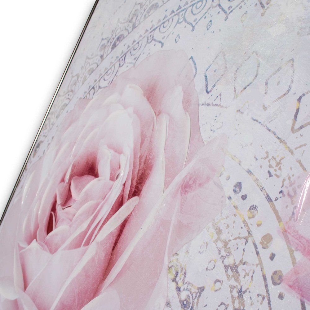Perfect Peonies Hand Painted Black Floater Frame Wall Art — view 3