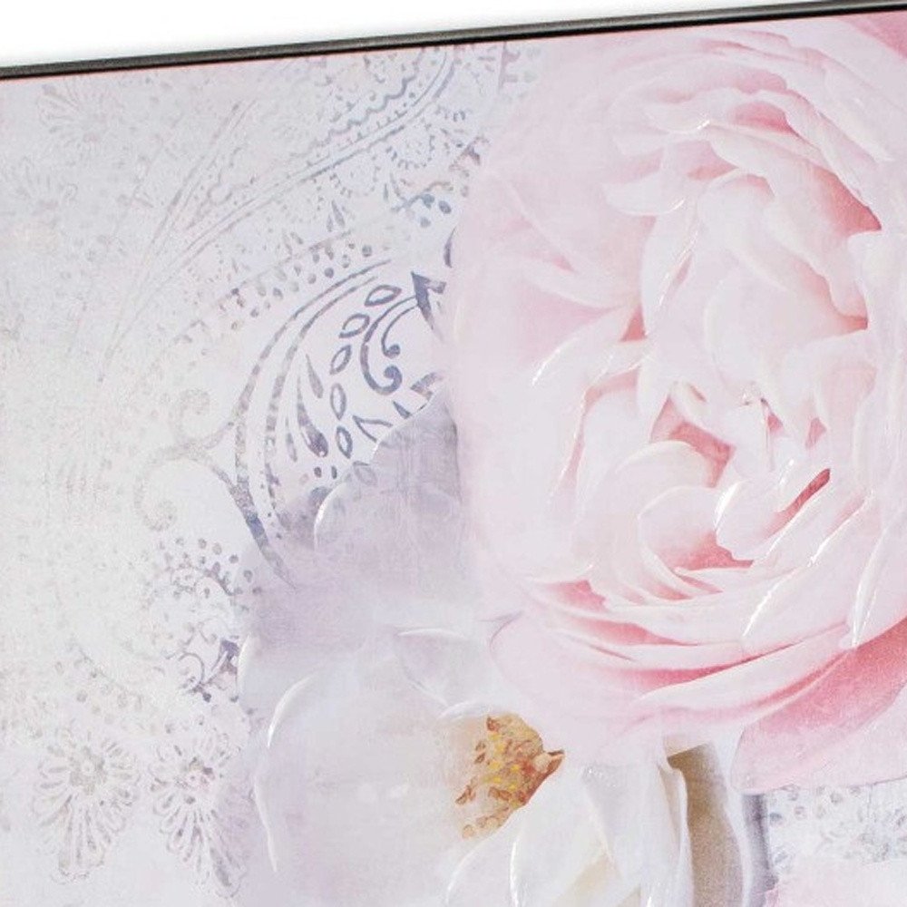 Perfect Peonies Hand Painted Black Floater Frame Wall Art HomeRoots