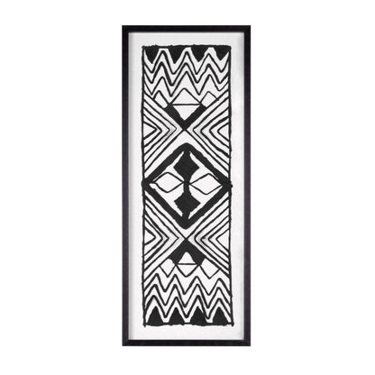 Modern Tribal Hand Painted Black Shadowbox Textual Art Wall Art HomeRoots