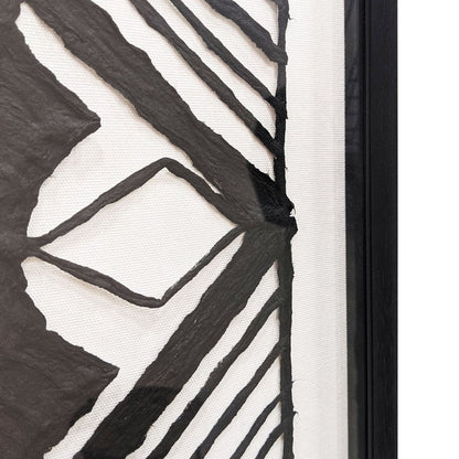 Modern Tribal Hand Painted Black Shadowbox Textual Art Wall Art HomeRoots