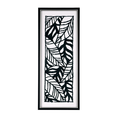 Modern Palm Leaves Hand Painted Black Floater Frame Textual Art Wall Art HomeRoots