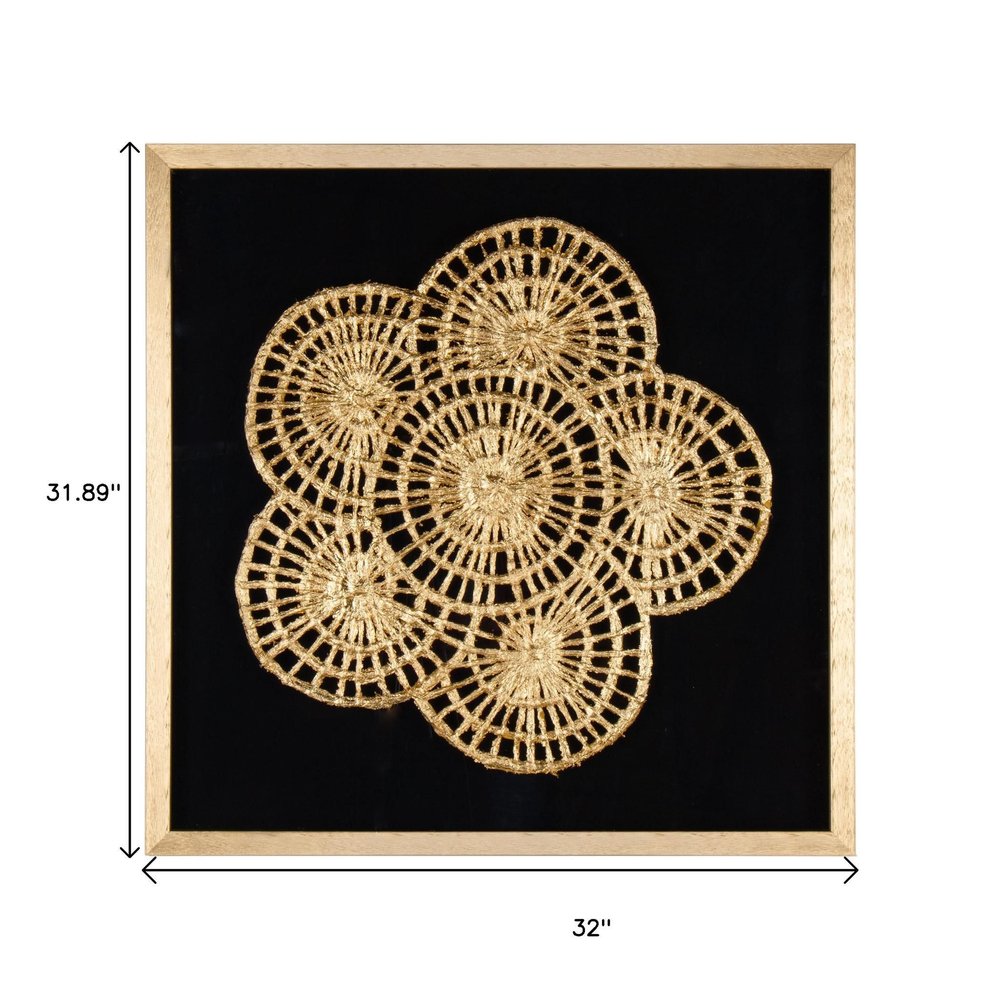 Modern Palm Leaves Hand Painted Gold Shadowbox Textual Art Wall Art HomeRoots