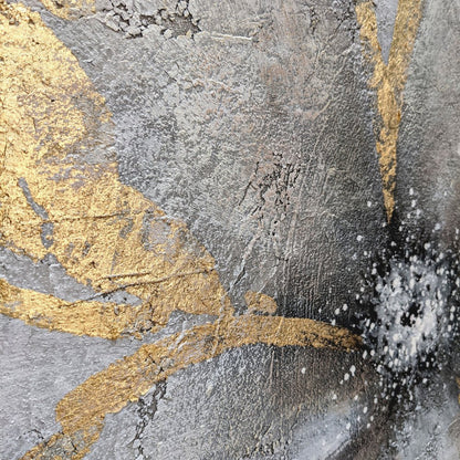 Brilliant Blossom Hand Painted Gold Floater Frame Wall Art HomeRoots