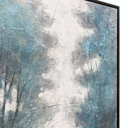 Aquamarine Forest Hand Painted Black Floater Frame Wall Art HomeRoots