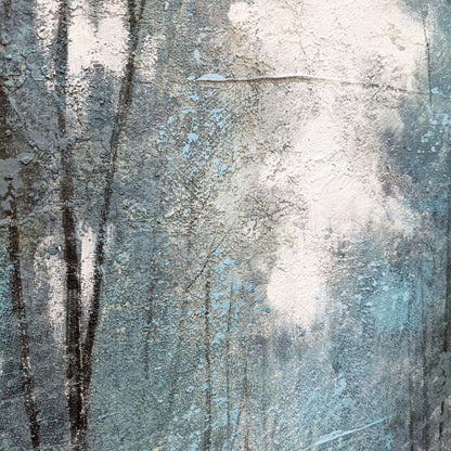 Aquamarine Forest Hand Painted Black Floater Frame Wall Art HomeRoots