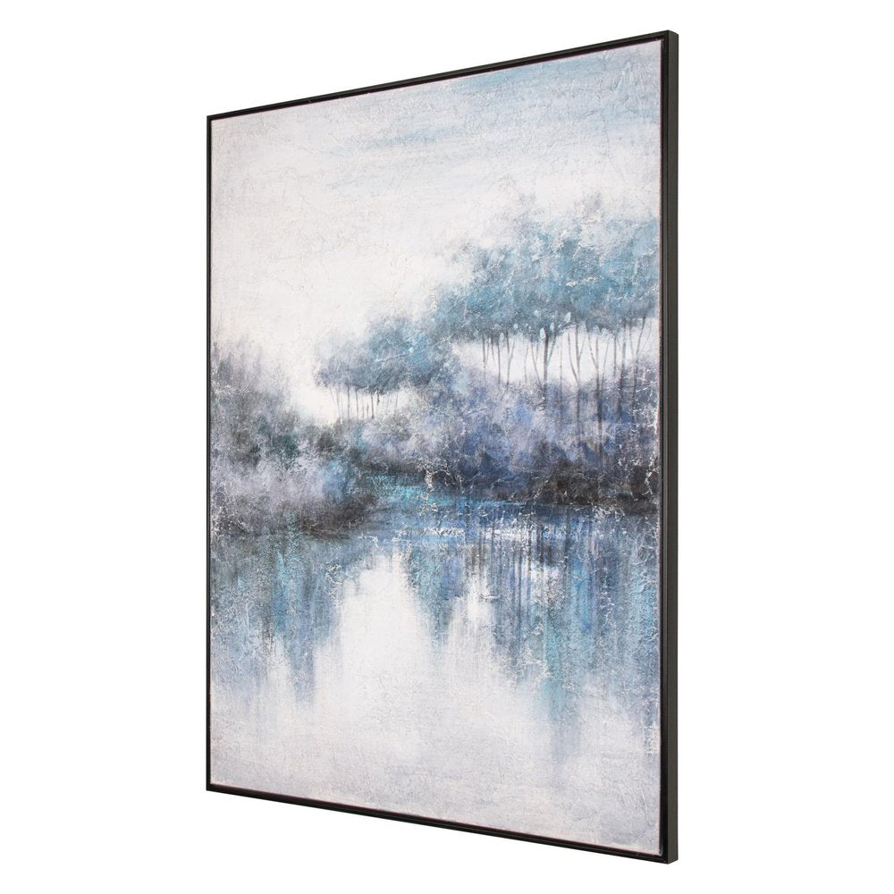 Indigo Banks Hand Painted Black Floater Frame Wall Art — view 1