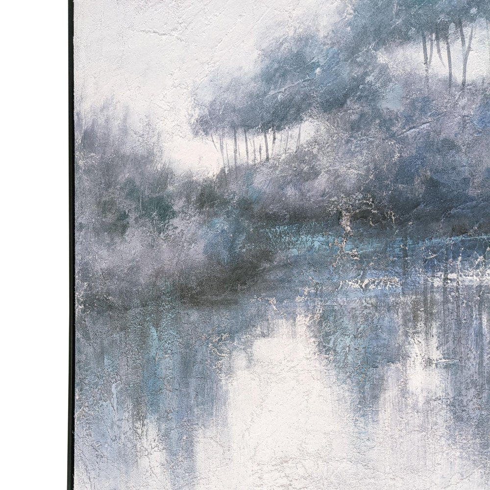 Indigo Banks Hand Painted Black Floater Frame Wall Art HomeRoots
