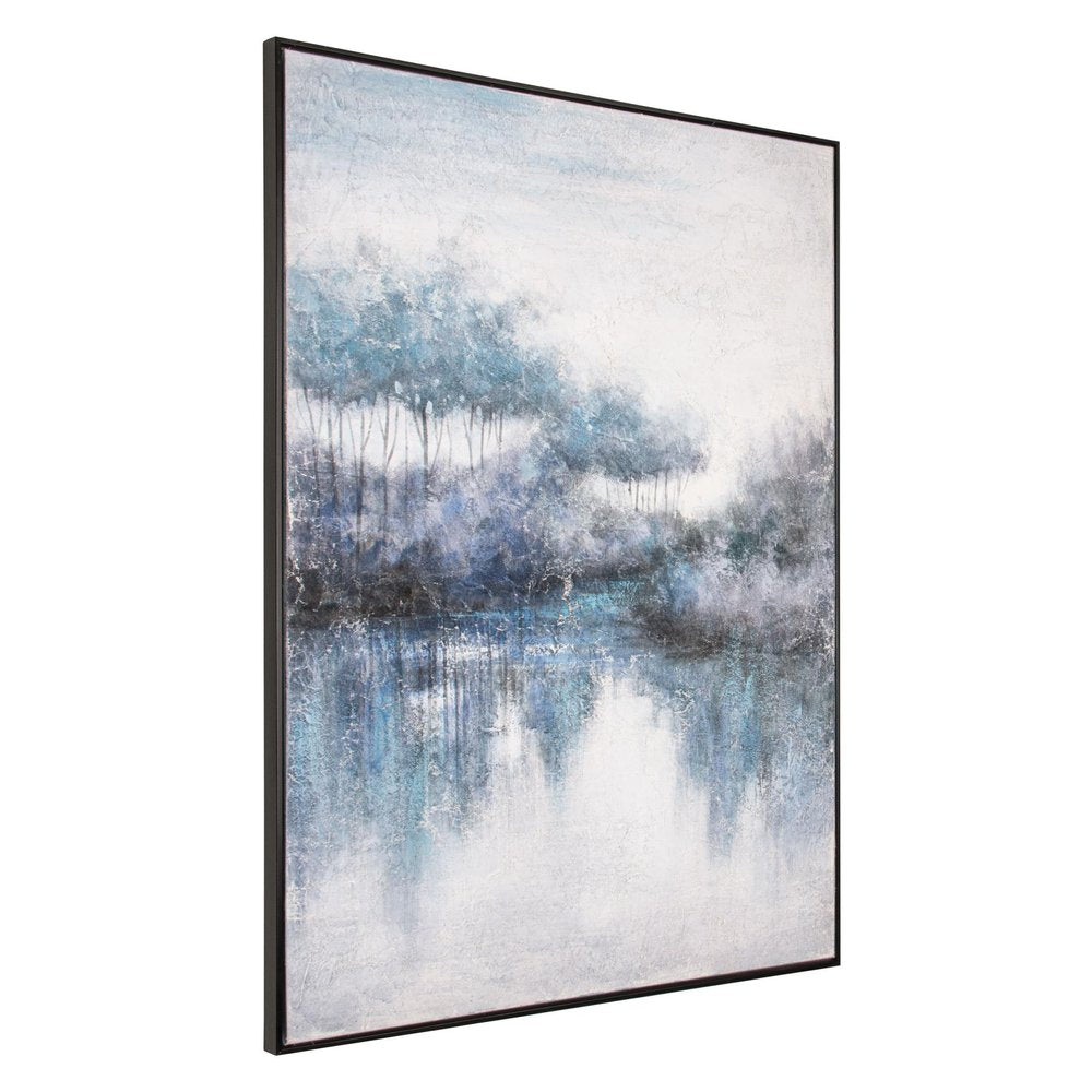 Indigo Banks Hand Painted Black Floater Frame Wall Art — view 6