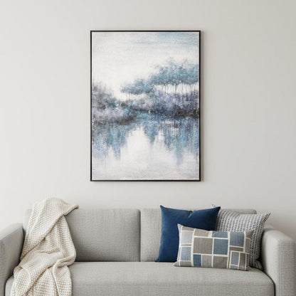 Indigo Banks Hand Painted Black Floater Frame Wall Art HomeRoots
