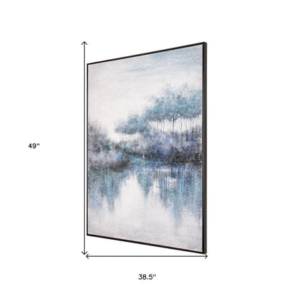 Indigo Banks Hand Painted Black Floater Frame Wall Art HomeRoots