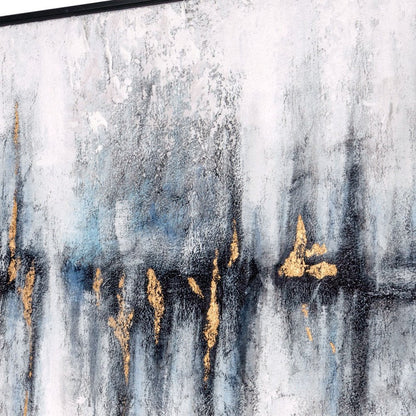 Cobalt Haze Hand Painted Black Floater Frame Wall Art HomeRoots