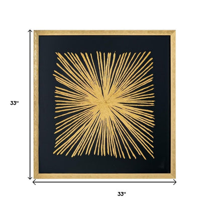 Starburst Gold Shadowbox Frame Textual Art Wall Art HomeRoots