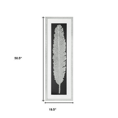 Metallic Feather Silver Shadowbox Textual Art Wall Art HomeRoots