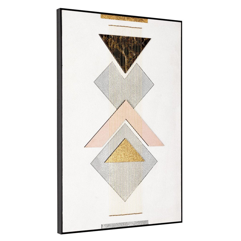 Gray Mod Geometric Black Shadowbox Frame Textual Art Wall Art — view 1